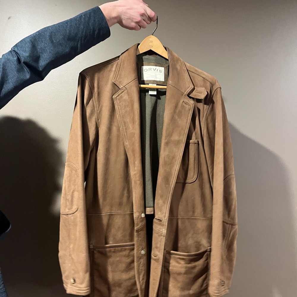 Orvis Men's Brown Suede Jacket
